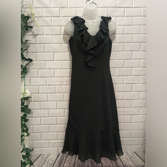 JONATHAN MARTIN Studio women’s black-white polka dot dress/size 6 - Picture 1 of 9